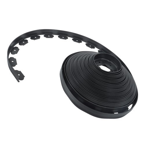 Solid Spare Landscape Edging with 32 8in Spikes for Lawn 1.5 Inch 100FT Black Garden Edging