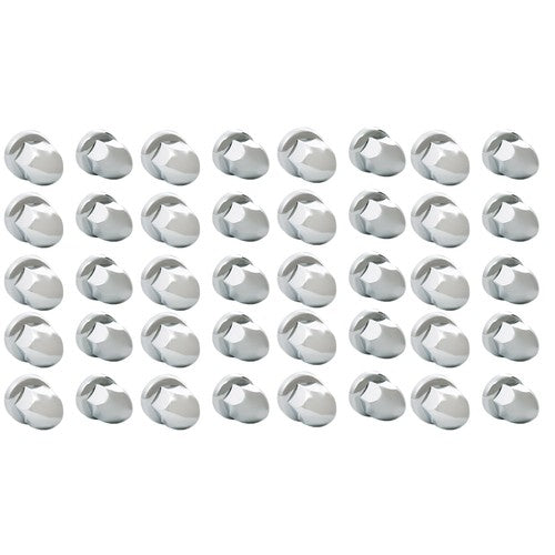 Solid Spare 40pcs ABS Chrome 33mm Push-on Bullet Flanged Lug Nut Covers for Semi Trucks