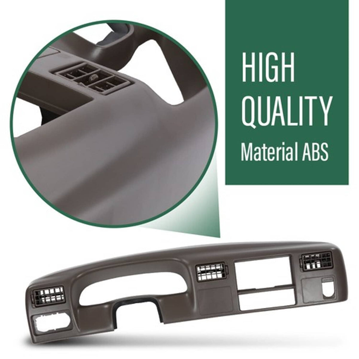 Solid Spare Dash Cluster Radio Bezel Trim Panel Brown Fit For 1999-2004 Ford F250 F350
