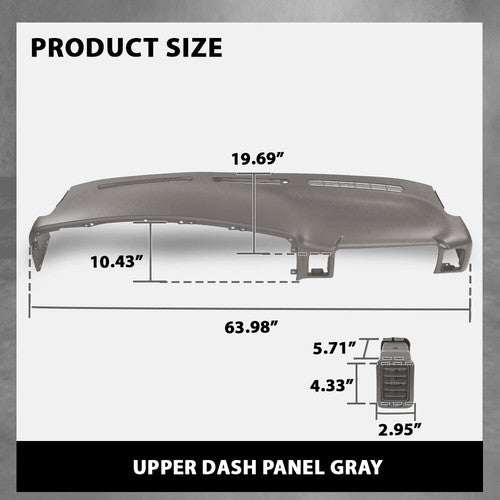 Solid Spare Dash Pad Dash Cap Panel Dashboard Fit For 1999-2006 Silverado Sierra Light Gray