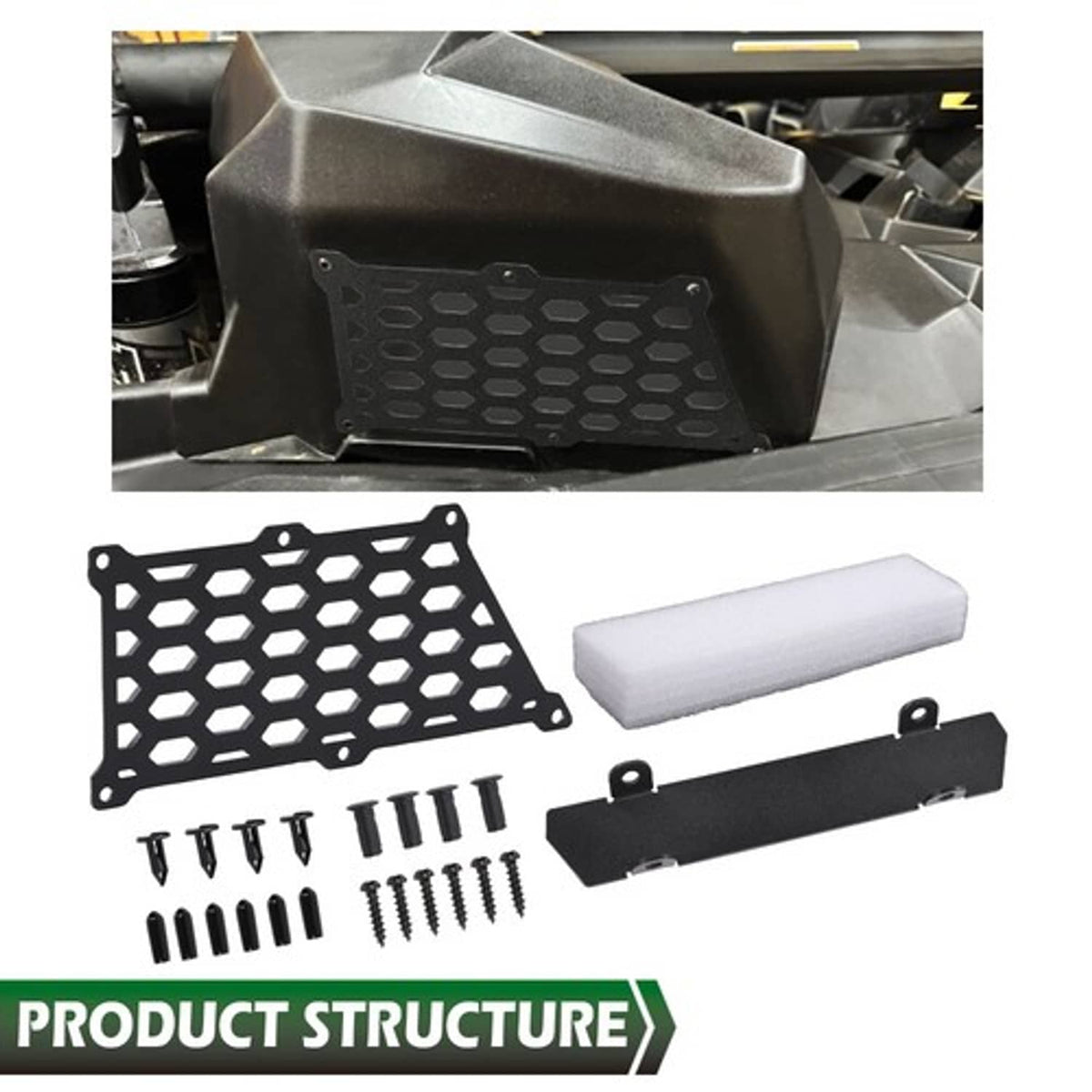 Solid Spare Fit For 17-23 Can Am Maverick X3 Air Intake Relocation Kit Noise Reduction