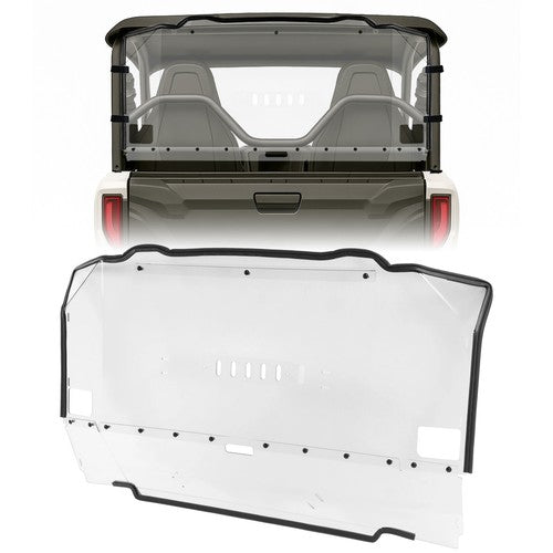 Solid Spare Rear Windshield/Vented Window For 21-2024 2022 23 Yamaha Wolverine RMAX2 X2 1000