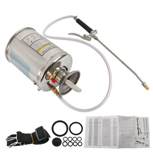 Solid Spare 1 Gallon 4L Pump Sprayer w/ 3ft Reinforced Hose Stainless Steel Sprayer