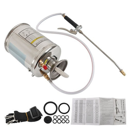 Solid Spare 1 Gallon 4L Pump Sprayer w/ 3ft Reinforced Hose Stainless Steel Sprayer
