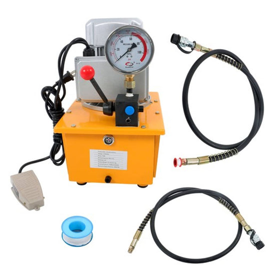 Solid Spare Electric Hydraulic Pump Single Acting Oil Pump 10000 PSI 750W 8L Manual Valve