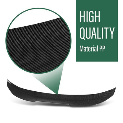 Solid Spare Rear Trunk Spoiler Wing Fit For 14-20 BMW 4-Series F32 Coupe Carbon Fiber Look
