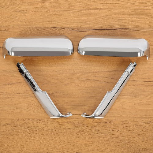Solid Spare Chrome Top+Side Mirror Cover For 20-24 Chevy Silverado GMC Sierra HD 2500 3500