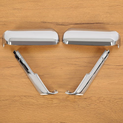 Solid Spare Chrome Top+Side Mirror Cover For 20-24 Chevy Silverado GMC Sierra HD 2500 3500