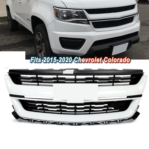 For Chevrolet Colorado 2015-2020 Front Bumper Grille Upper Grill Summit White