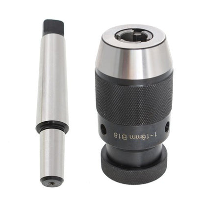 Solid Spare Keyless Precision Self Tighten Lathe Drill Chuck & Taper Arbor MT3-B18 1-16m