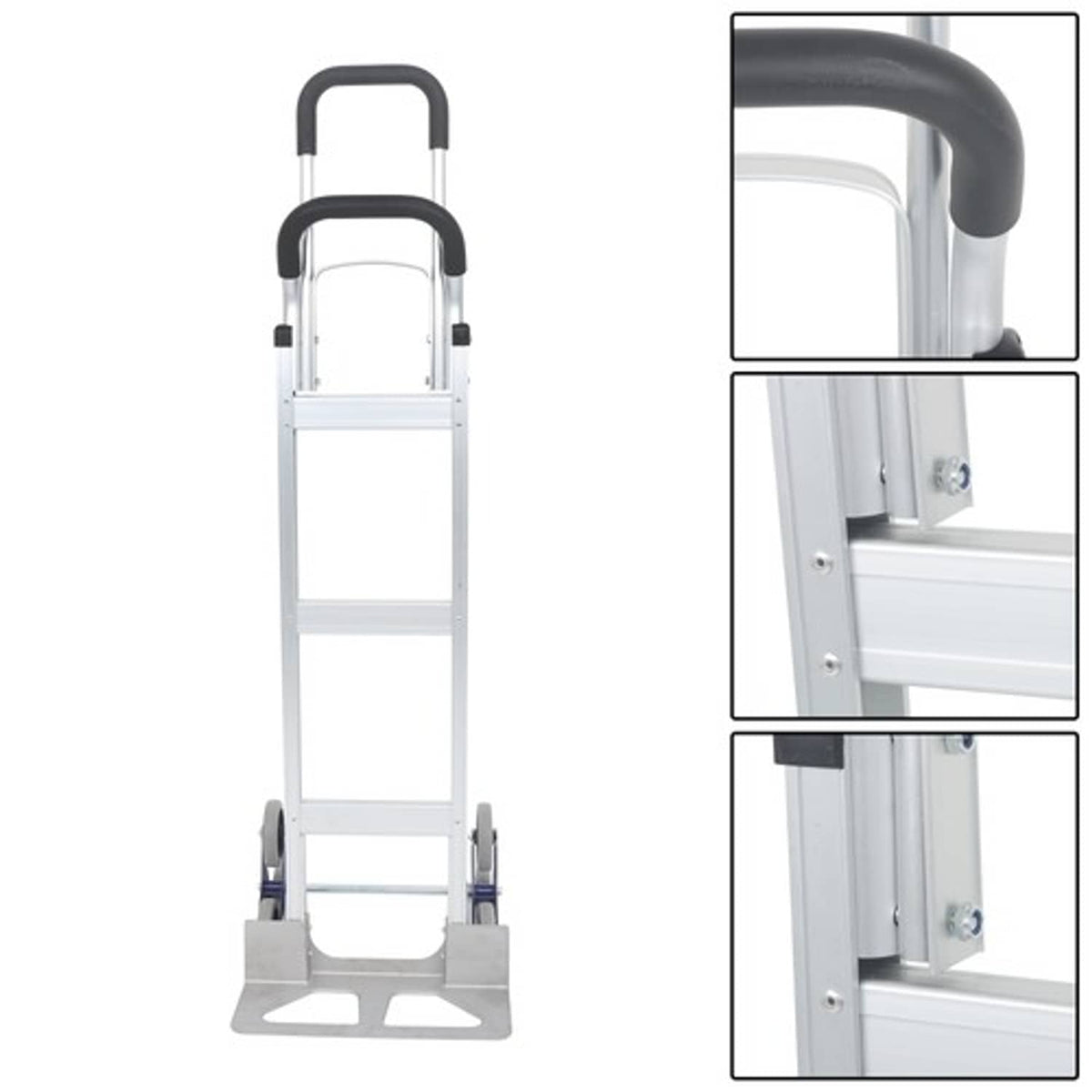 Solid Spare Heavy Duty Stair Climbing Hand Truck 550 LB Capacity 2 in 1 & Handles