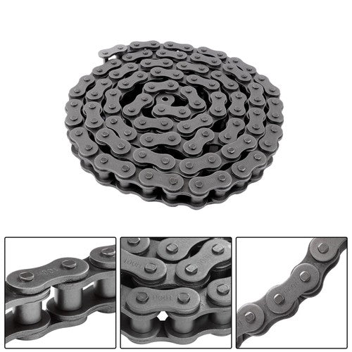 Solid Spare #100H 10 Feet Heavy Duty Carbon Steel Roller Chain with two Connecting Links