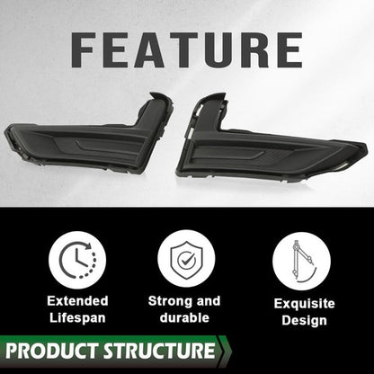 Solid Spare Fit For 17-20 Nissan Rogue Front Passenger & Driver Side Fog Light Cover