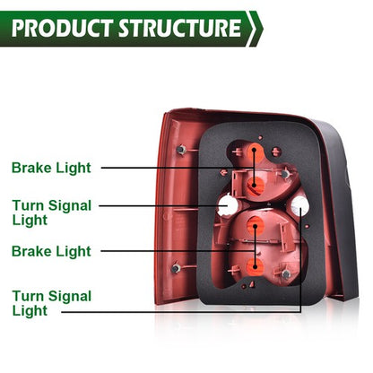 Solid Spare Fit For 2000-2005 Volkswagen Passat B5 Wagon Tail Lights Brake Lamps Left+Right