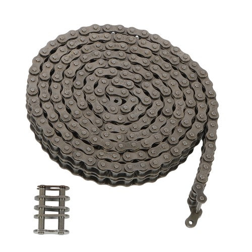 Solid Spare #50-2 Duplex Double Strand Roller Chain x 10 feet + 2 Connecting Links