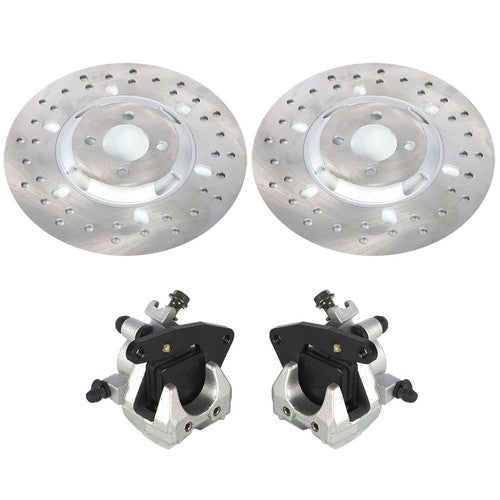 Solid Spare Front Brake Calipers & Disc Rotors For Yamaha Big Bear 400 YFM400F 4x4 2000-2006