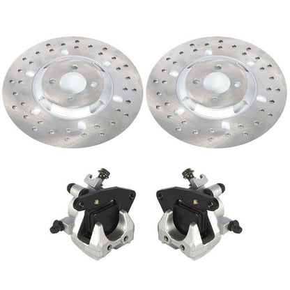 Solid Spare Front Brake Calipers & Disc Rotors For Yamaha Big Bear 400 YFM400F 4x4 2000-2006