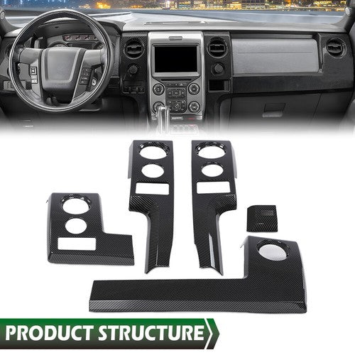 Solid Spare Fit For 2009-2014 Ford F150 Center Console Dashboard Panel Cover Trim Bezels