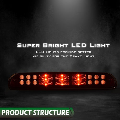 Solid Spare LED Third 3rd Brake Light Cargo Lamp Fit For 1999-2016 Ford F250 F350 Super Duty