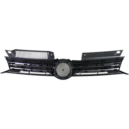 For 2010 2011-2014 VW Volkswagen Golf MK6 GTI Jetta Sportwagen Upper Black Grill
