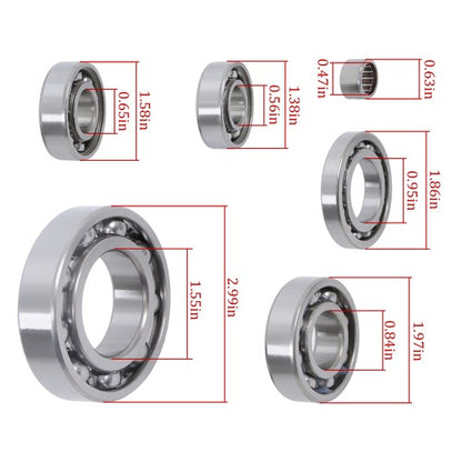 Solid Spare Bearing Kit Bearing+Oil Seal Fit For Honda TRX 350 822236 HR00055/HR00057/K078