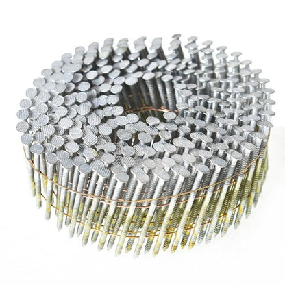 Solid Spare 3600Pcs Siding Nails 2 x 0.092 15 Degree Collated Wire Coil Full Round Head US