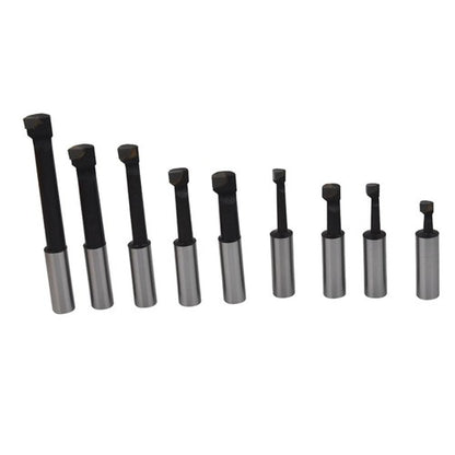 Solid Spare 1/2" BORING BAR SET PRO QUALITY 9 PCS CARBIDE TIPPED BARS 1/2" SHANK LATHE TOOL