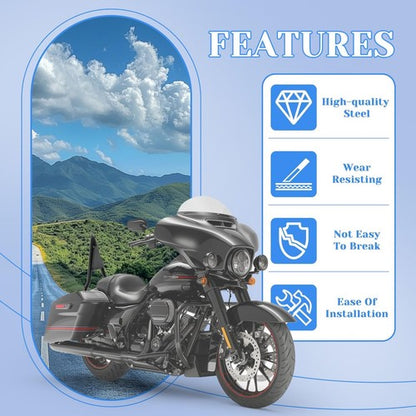 Solid Spare 28" Tall Passenger Backrest Sissy Bar For Harley Road King Street Glide 2009-25