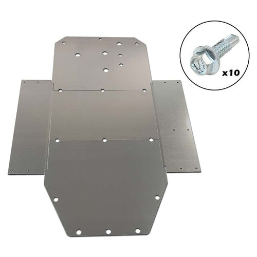 Solid Spare Fit For 2008-2014 Polaris RZR RZR-S 800 3/16" Aluminum Skid Plate Heavy Duty
