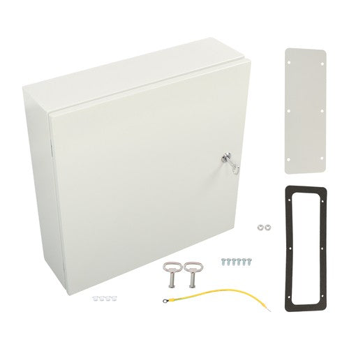 Solid Spare Electrical Enclosure 20x20x6" Carbon Steel IP65 Wall Mount Junction Box w/ Lock
