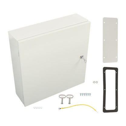 Solid Spare Electrical Enclosure 20x20x6" Carbon Steel IP65 Wall Mount Junction Box w/ Lock
