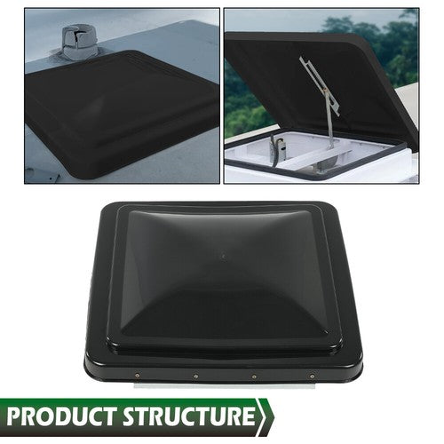 Solid Spare 2 pack 14"X14" Replacement RV Roof Vent Cover Black Camper (Trailer) Vent Cover