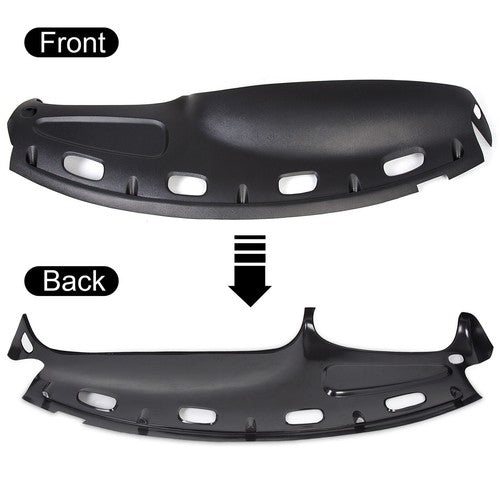 Solid Spare For Dodge Ram Pickup 98-01 Black Dash Bezel & Dashboard Cover Overlay W/ VENTS