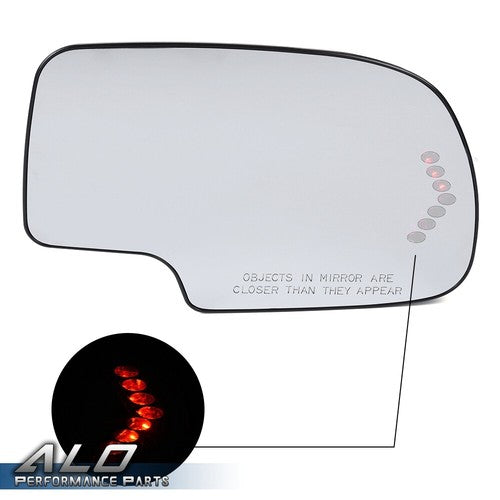 Solid Spare Fit For 03-2007 Chevy GMC Cadillac Power Mirror Glass Heated Passenger & Driver