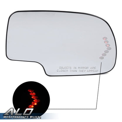 Solid Spare Fit For 03-2007 Chevy GMC Cadillac Power Mirror Glass Heated Passenger & Driver