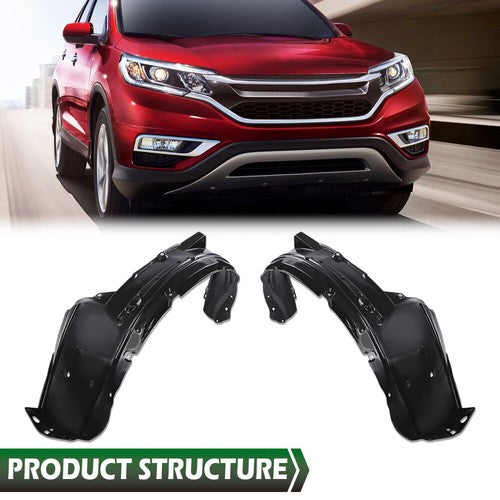 Solid Spare Fit For 12-16 Honda CRV CR-V Front Left+Right Fender Liner Splash Shield