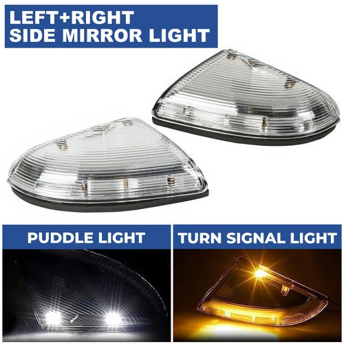 Solid Spare 2Pcs LED Mirror Turn Signal Lights Puddle Lamps For 2009-14 Dodge Ram 1500 2500