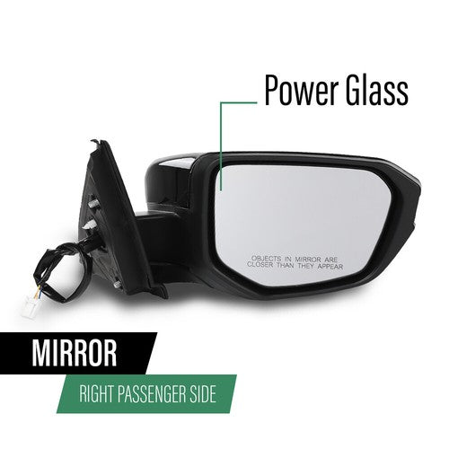 Solid Spare Fit For 16-21 Honda Civic LX DX 3 Pin Manual Fold Power Mirror Passenger Side