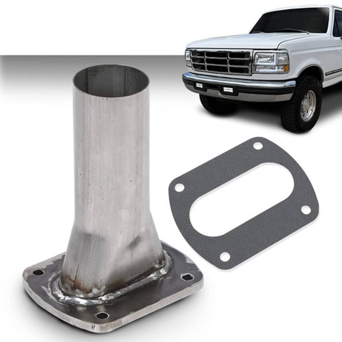Solid Spare Fit For 87-99 Ford F250 F350 E250 E350 5.8L Catalytic Converter Repair Flange
