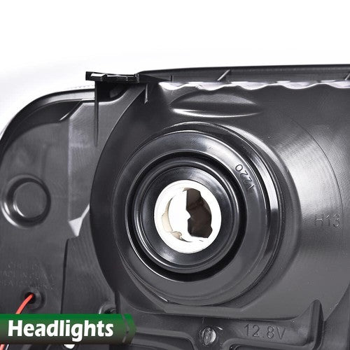 Solid Spare LED DRL Headlights Chrome+Fog Lights Fit For 05-07 Ford F-250 F-350 Super Duty