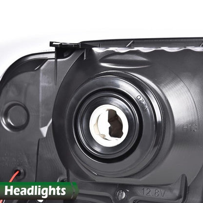 Solid Spare LED DRL Headlights Chrome+Fog Lights Fit For 05-07 Ford F-250 F-350 Super Duty
