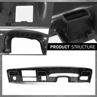 Solid Spare Fit For 99-04 Ford F250 F350 Dash Instrument Cluster Radio Trim Bezel Dark Gray