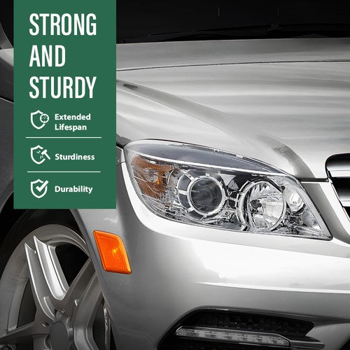 Solid Spare Pair Headlight Headlamp Lens Cover Fit For 2008-2011 Mercedes Benz C-Class W204