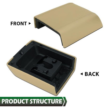 Solid Spare Fit For 2004-2008 Ford F-150 Beige Vinyl Center Console Arm Rest Lid Cover Pad