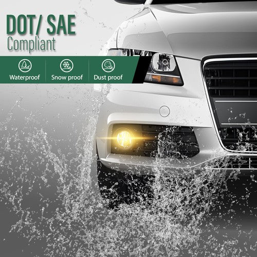 Solid Spare Front Bumper Fog Lights Driving Lamps Fit For 2009-2012 Audi A4 S4 B8 Left+Right