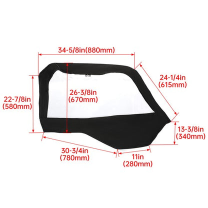 Solid Spare For Polaris General 1000 EPS/Premium EPS 16-22 Soft Doors Window Sailcloth Vinyl