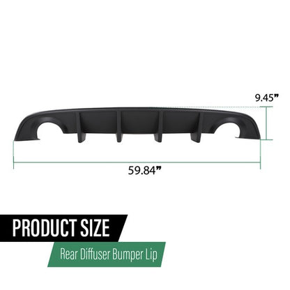 Solid Spare For 15-23 Dodge Charger SRT Factory Style Rear Diffuser Bumper Lip Lower Valance