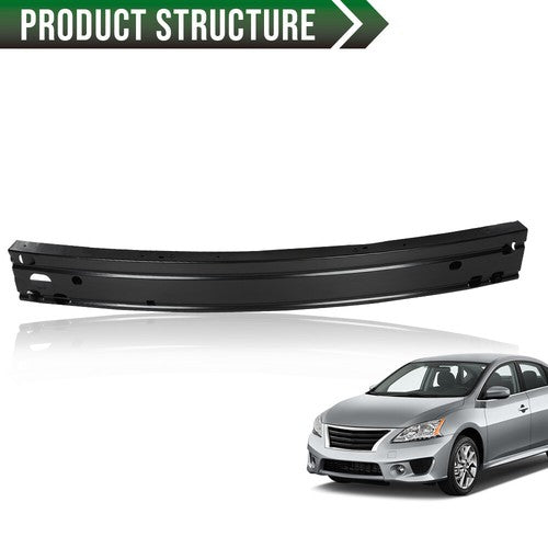Solid Spare NI1006244 Fit For 2014-2019 Nissan Rogue Front Bumper Reinforcement Steel Black