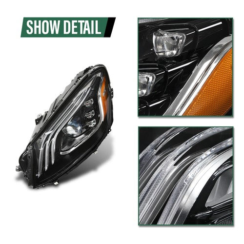 Solid Spare LED Headlight Left Side Fit For 2018-2021 Mercedes-Benz S Class W222 S560 S63