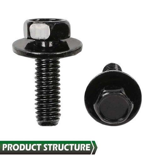Solid Spare Fit For Honda Body Bolts- M6-1.0 x 20mm Long- 10mm Hex- 17mm Washer- 20pcs